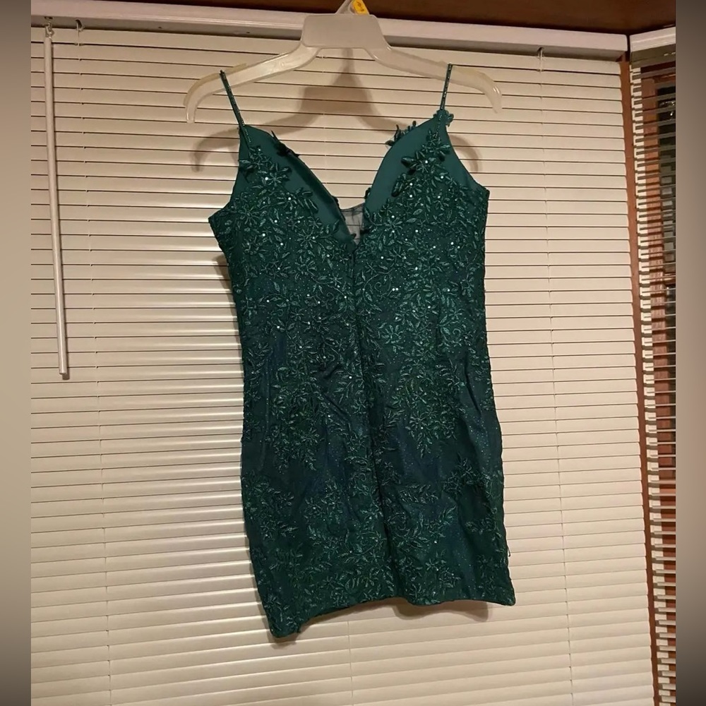 green hoco dress